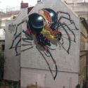 Nychos paints giant spider for Knotenpunkt Festival in Hamburg