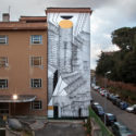 2501 paints new mural for the Light up Torpigna! project in Rome