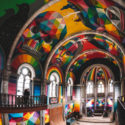 OKUDA paints church transformed into a skate park in Spain