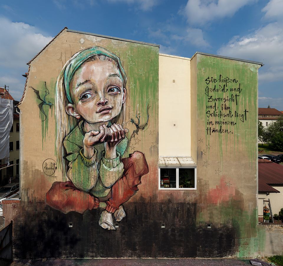 HERAKUT new mural in Wittenburg, Germany