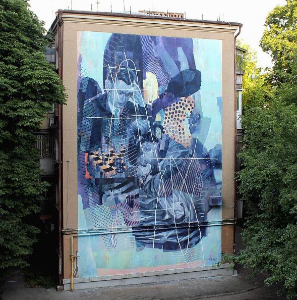 “A Long Game” New mural by Morik in Odessa, Ukraine