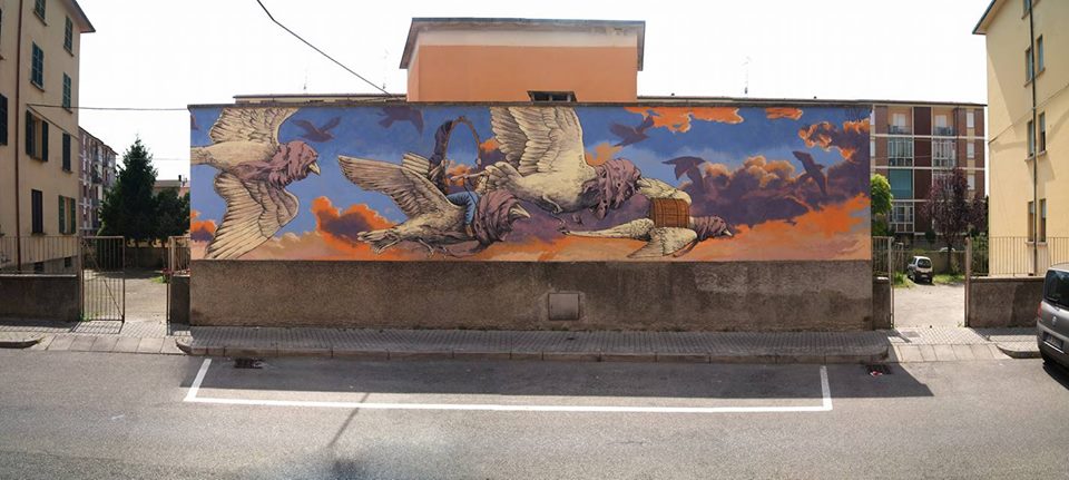 Rustam QBic “Immigration” for Subsidenze festival in Ravenna, Italy