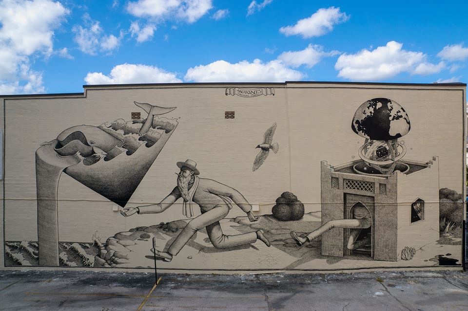 Waone “Danger of Extinction” New mural in Jacksonville, Florida